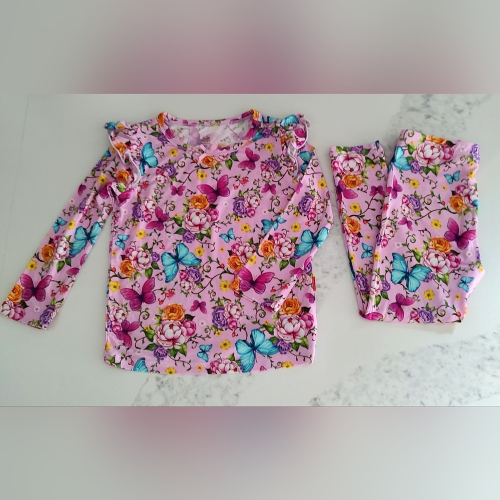 Floral Butterfly Kids Pajamas